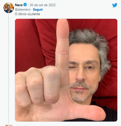 O ator global Alexandre Nero anuncia voto nas redes sociais e faz desabafo corajoso - Foto: Reprodução Twitter