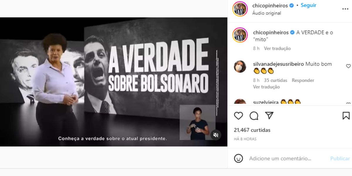 Chico Pinheiro publica vídeo de campanha do PT