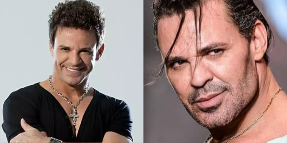 Antes e depois de Eduardo Costa (Imagem: Montagem/TV Foco)