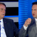 Bolsonaro e Eduardo Ribeiro em sabatina (Foto: Reprodução/Record)