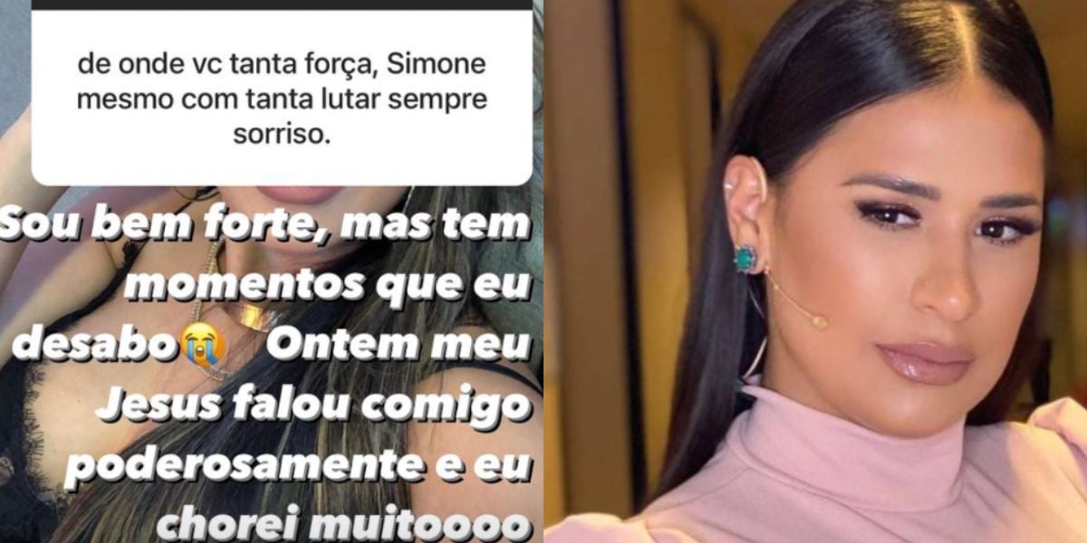 Simone desaba e tem crise de choro: "Jesus falou comigo"