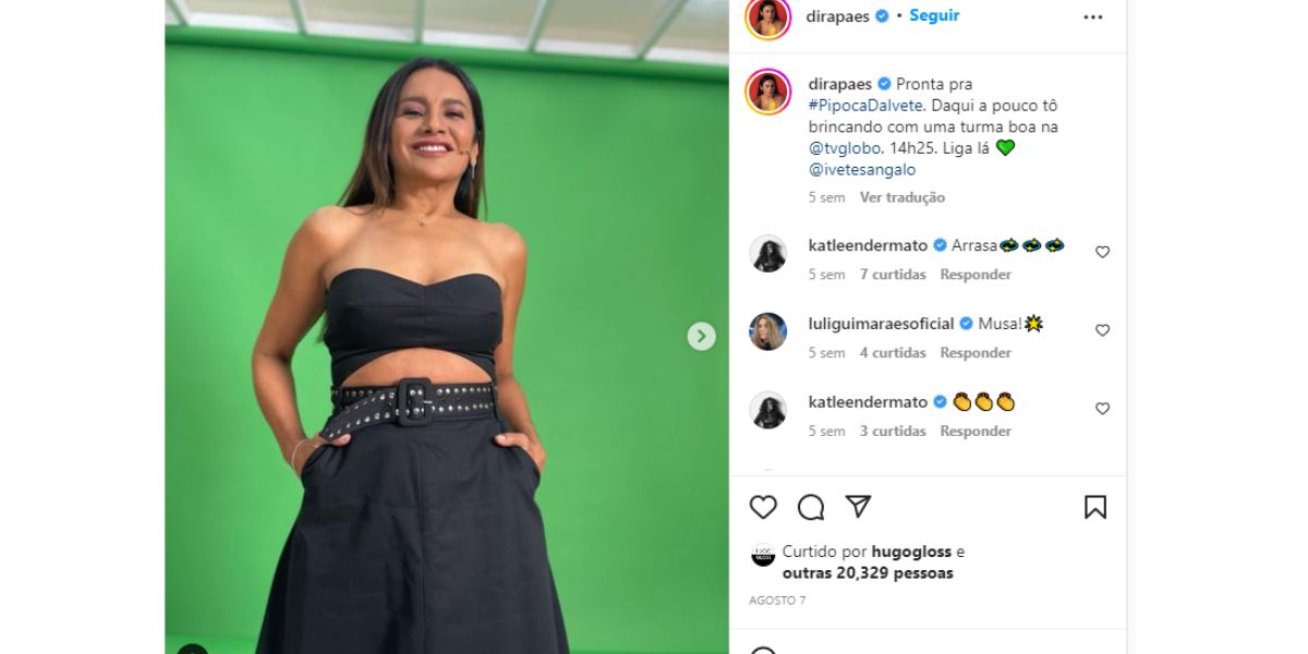 Dira Paes participa do Pipoca com Ivete