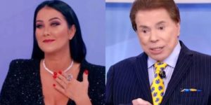 Helen Ganzarolli e Silvio Santos (Reprodução SBT)