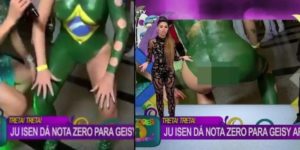 Ju Isen ficou conhecida por mostrar o ânus durante o Carnaval na RedeTV (Reprodução)