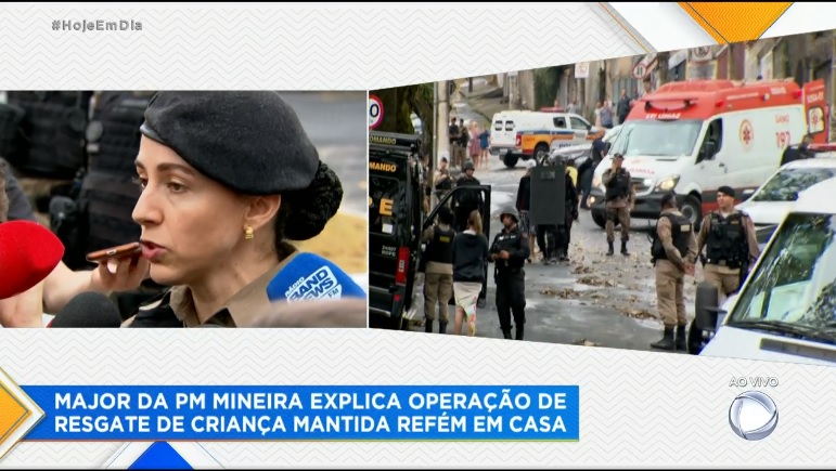 Record mostrou a Major da PM falando sobre a operação que resgatou uma criança do espectro autista em Minas Gerais