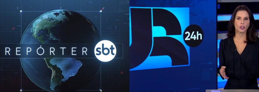 Repórter SBT e Jornal da Record 24h seguem modelos parecidos