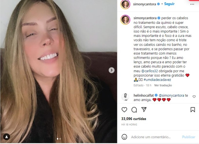 Simony desabafa sobre doença (Foto: Reprodução/Instagram)