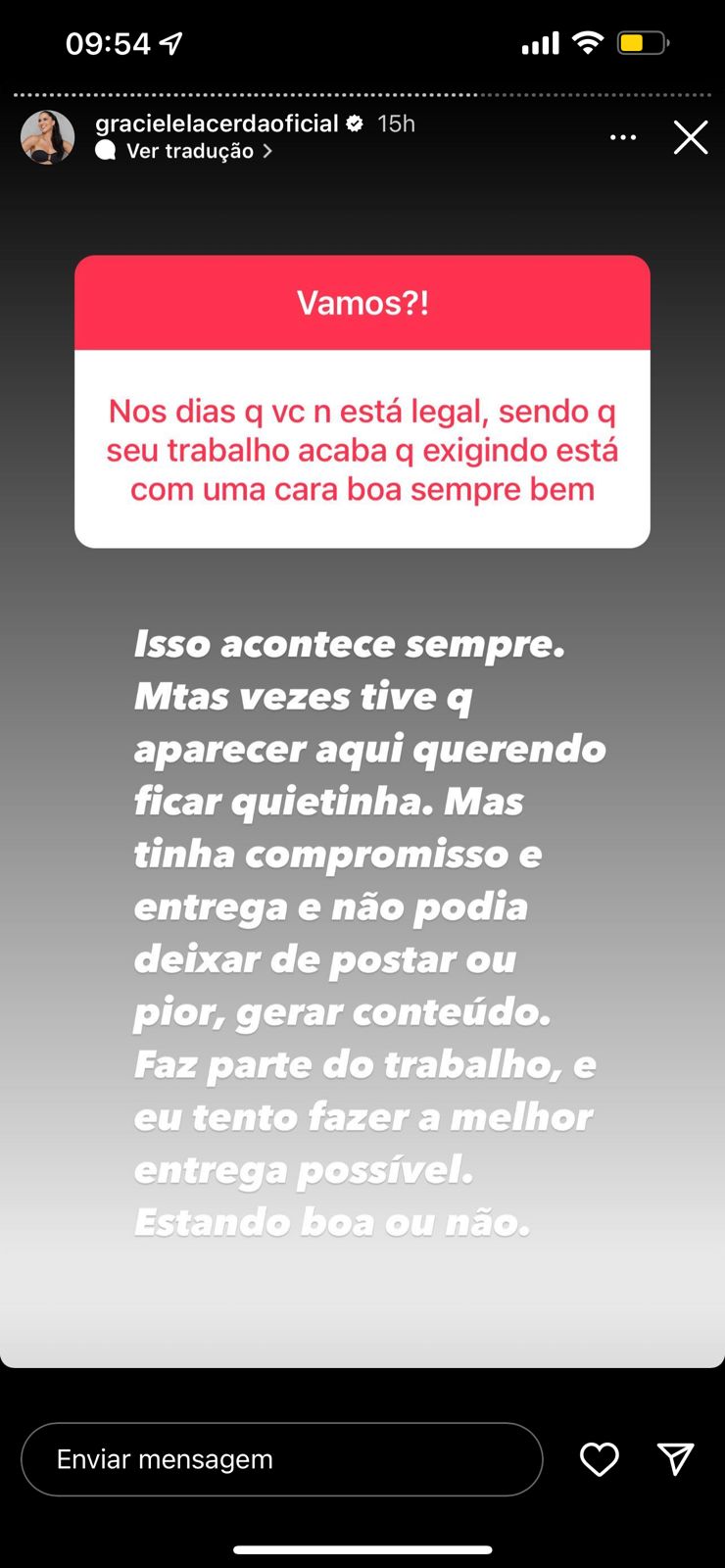 Graciele Lacerda interage com fãs (Foto: Reprodução/Instagram)