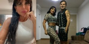 Gretchen vê mulher partir pra cima do marido dela e não perdoa (Reprodução: Montagem TV Foco)