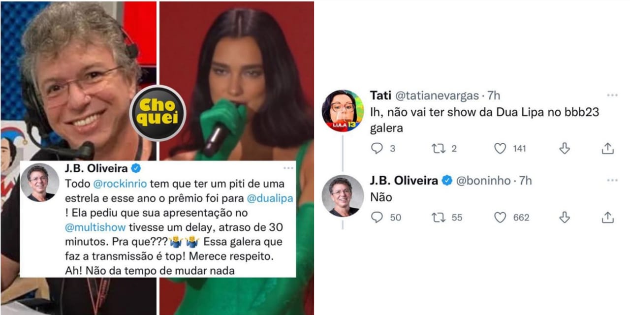 Boninho detona atitude de Dua Lipa (Foto: Reprodução/Instagram)