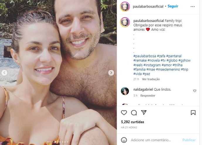 Paula Barbosa e o marido, Diego Dalia (Foto: Reprodução/Instagram)