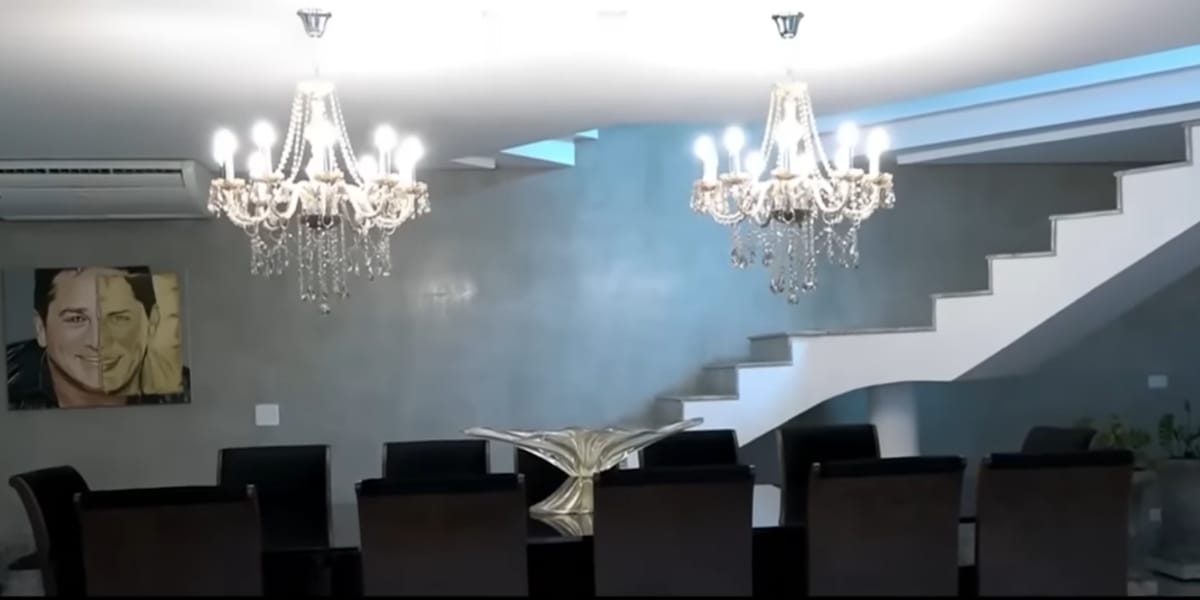 Decoração da mansão de Leonardo (Reprodução: Youtybe)