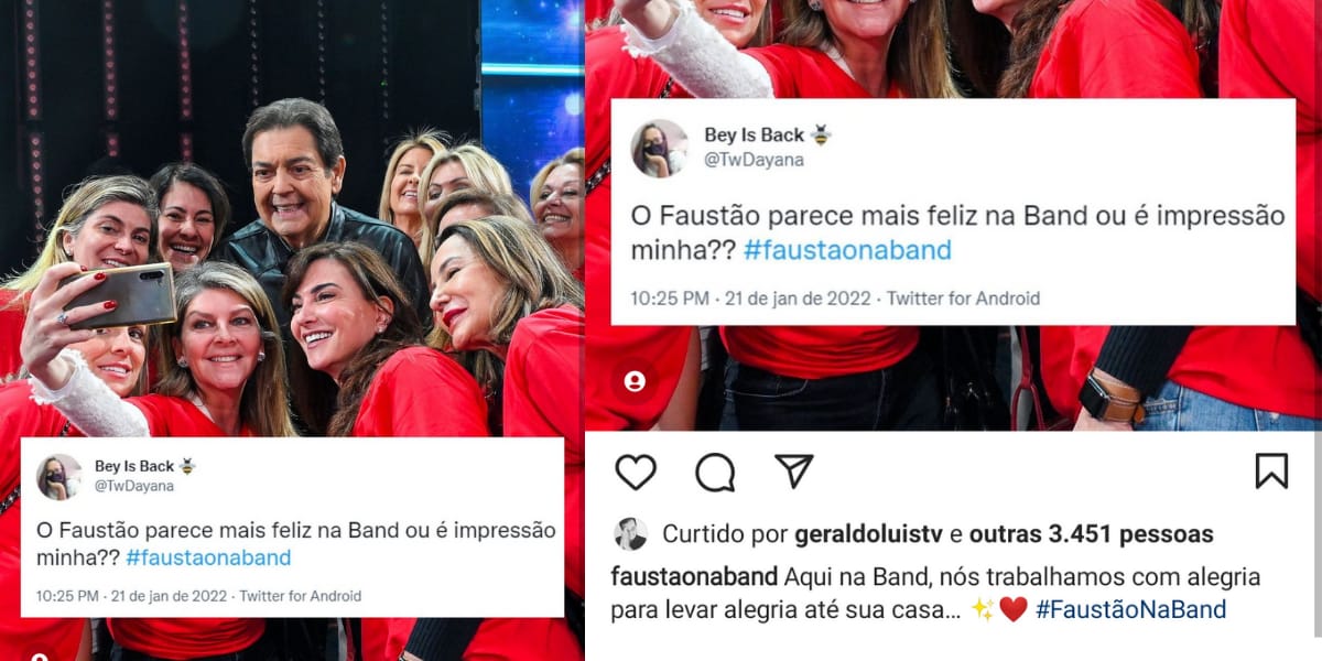 Programa do Faustão utiliza as redes sociais para mandar indireta para Globo (Reprodução: Instagram)