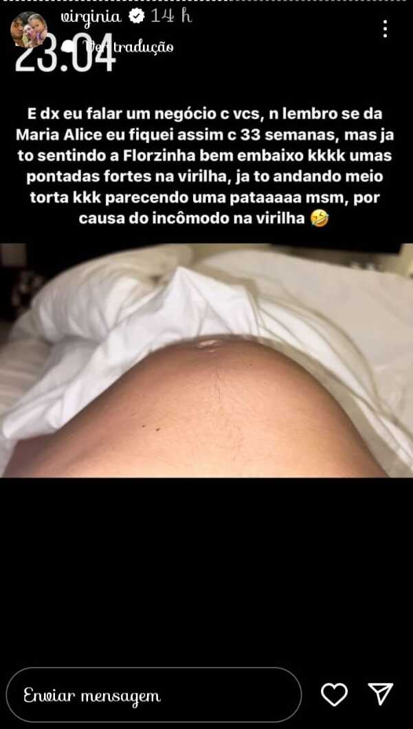 Virgínia Fonseca está grávida de 33 semanas de Maria Flor (Foto: Reprodução/Instagram)