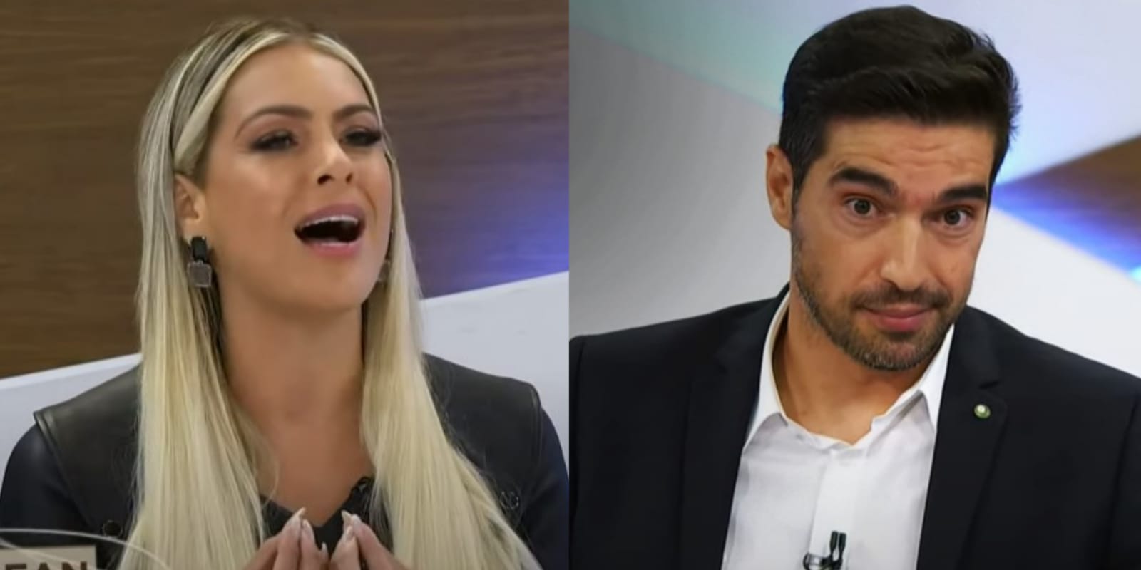 Renata Fan fez história entrevistando Abel Ferreira no Roda Viva, na Cultura (Foto: Reprodução/Montagem)