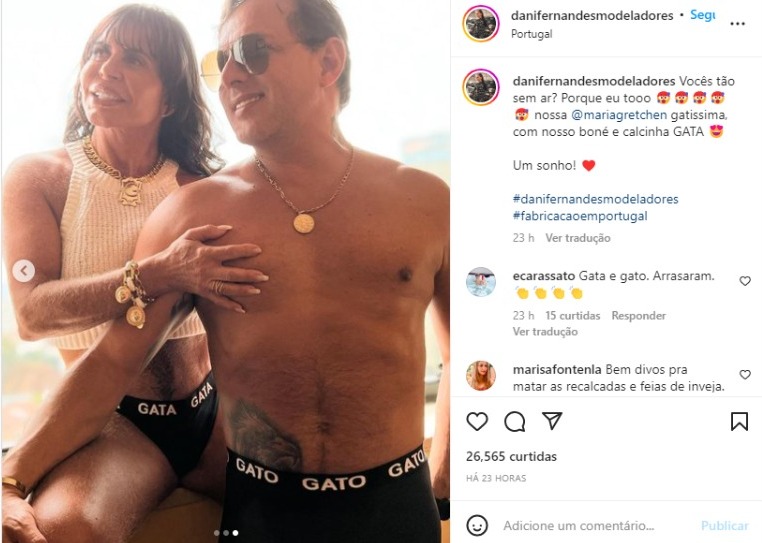 Gretchen e Esdras Souza em ensaio (Foto: Reprodução/Instagram)