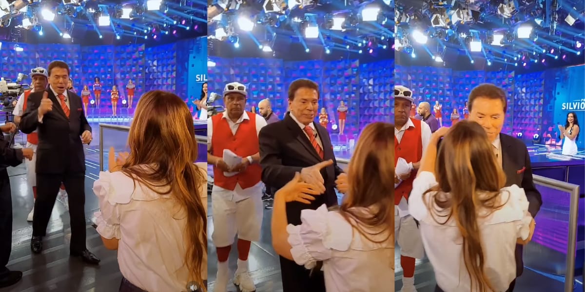 Silvio Santos volta para as gravações após meses de ausência e é ovacionado pela plateia (Reprodução: Montagem TV Foco)