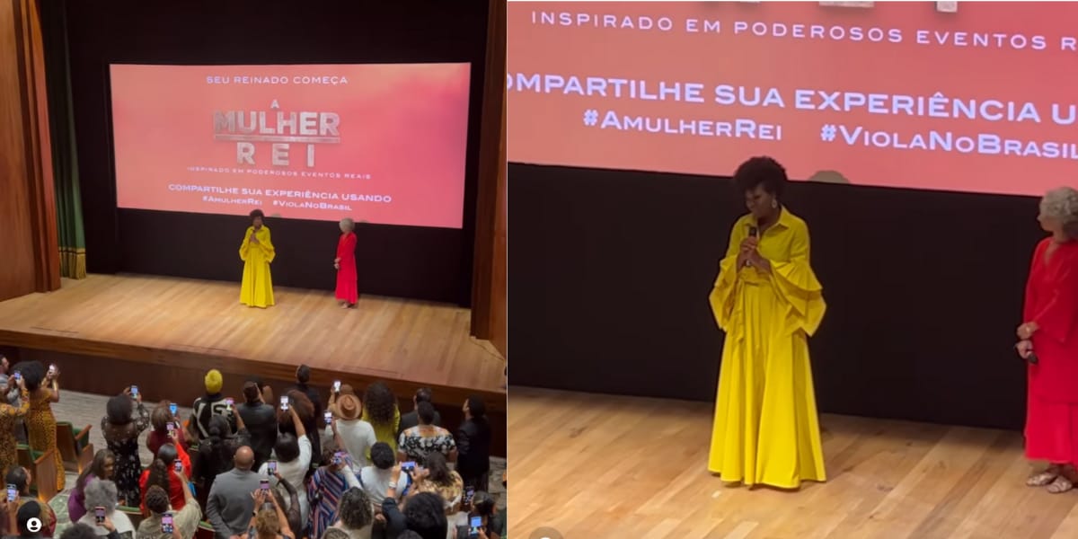 Giovanna Ewbank fica emocionada ao assistir a pré-estreia de 'A Mulher Rei' (Reprodução: Instagram)