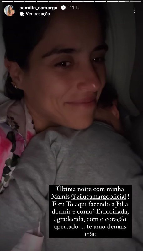 Camilla Camargo surgiu emocionada ao falar de Zilu Godói (Foto: Reprodução/ Instagram)