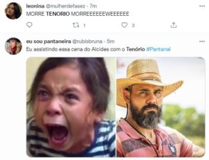 Pantanal - Tenório (Murilo Benício) molesta Alcides (Juliano Cazarré) e Brasil para em choque; audiência da novela explode (Foto: Reprodução / Twitter)