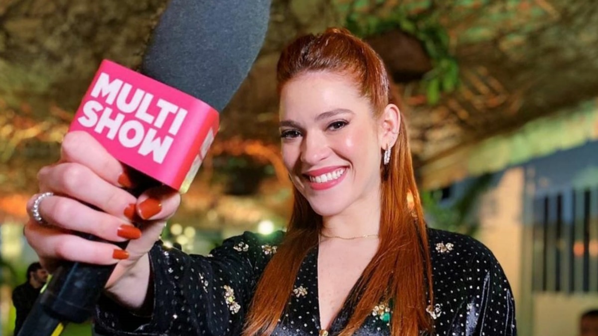 Ana Clara realizou entrevistas para o Multishow em cobertura do Rock in Rio