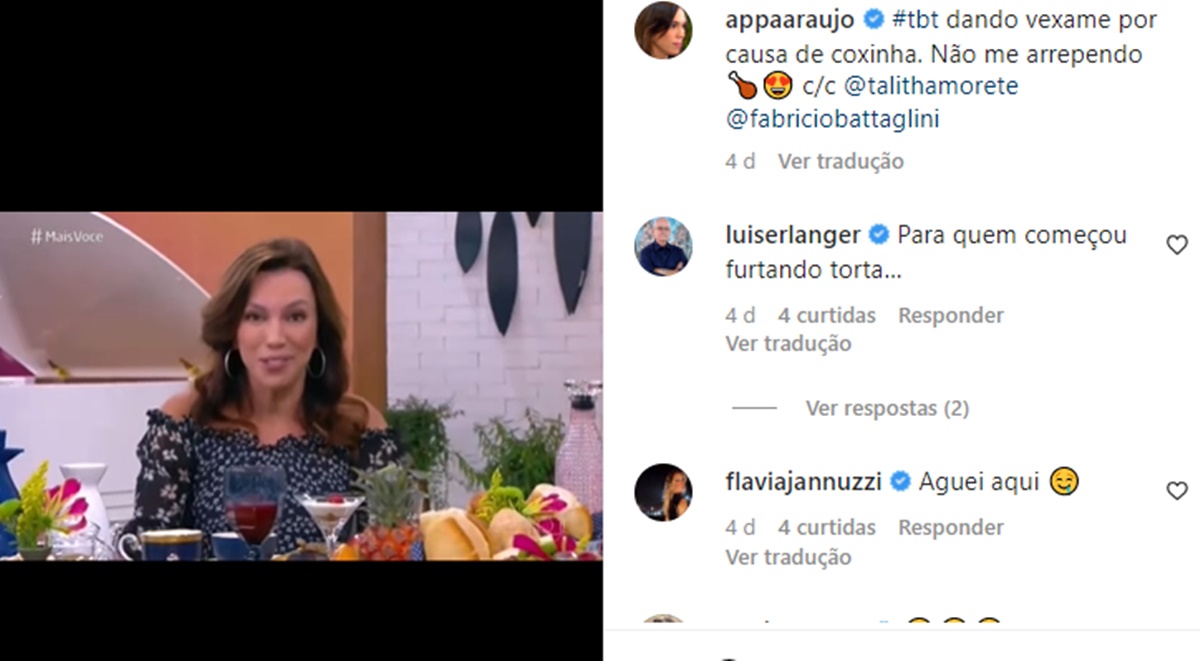 Ana Paula Araújo relembra seu momento 'gente como a gente' no Mais Você 