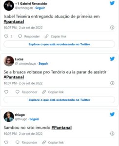 Web elogiou vingança de Bruaca contra Tenório em Pantanal (Foto: Reprodução / Twitter)