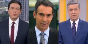 Alan Severiano, César Tralli e Roberto Kovalick (Reprodução)