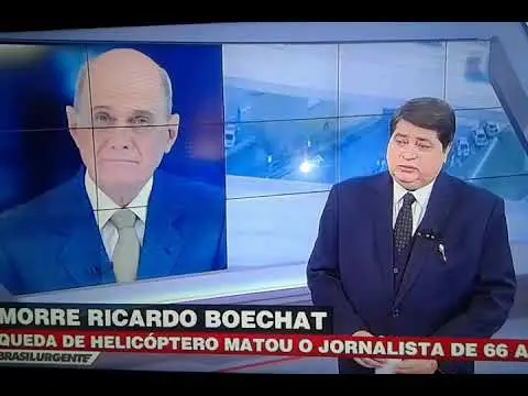 Datena chorou ao noticiar morte de Ricardo Boechat (Foto: Reprodução)