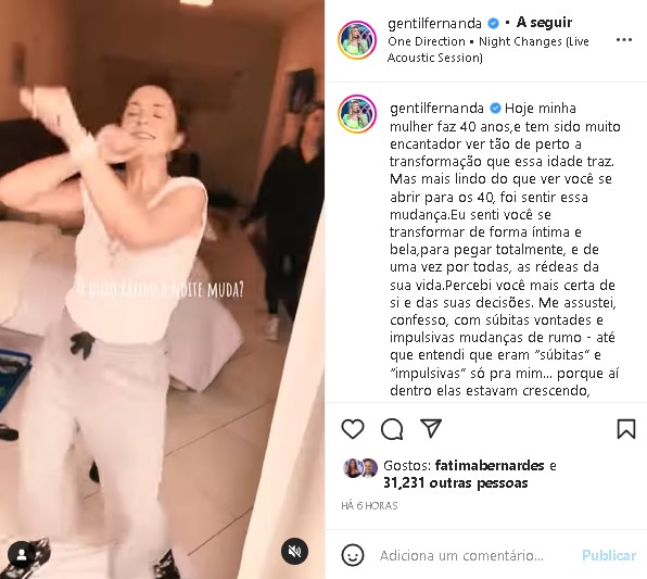 Fernanda Gentil decidiu se derreter por sua esposa, Priscila Montandon (Foto: Reprodução/ Instagram)