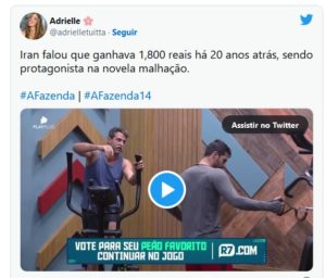 A Fazenda 14: Iran Malfitano ganhava R$ 1.800 como protagonista de Malhação em 2001 na Globo, quando interpretava Gui (Foto: Reprodução / Twitter)