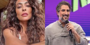 Juliana Paes e Marcos Mion (Montagem: Fotos: Reprodução/Divulgação Globo)