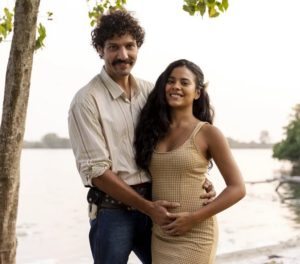 Muda (Bella Campos) ficará grávida de Tibério (Guito) em Pantanal (Foto: Reprodução / Globo)