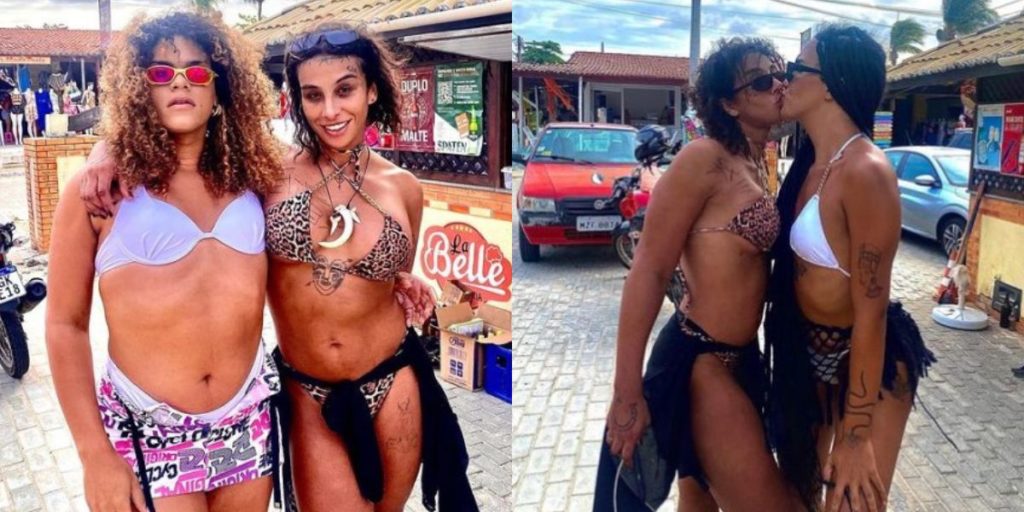 Linn da Quebrada surge de biquíni e aos beijos com rapper em foto