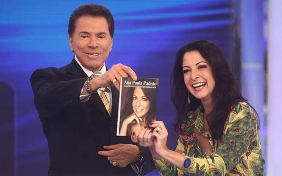 Ana Paula Padrão e Silvio Santos (Foto: Reprodução)