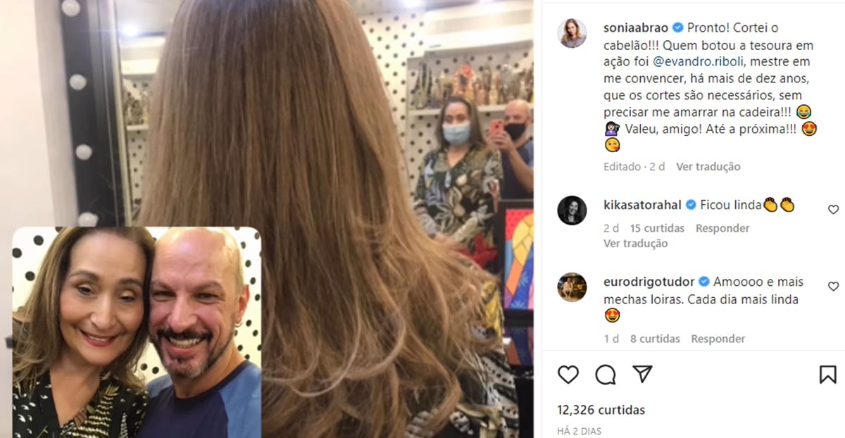 Sonia Abrão publica resultado de corte de seu cabelão comprido e fãs aprovam a mudança