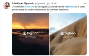 Chamada de Travessia agradou os internautas (Foto: Reprodução / Twitter)