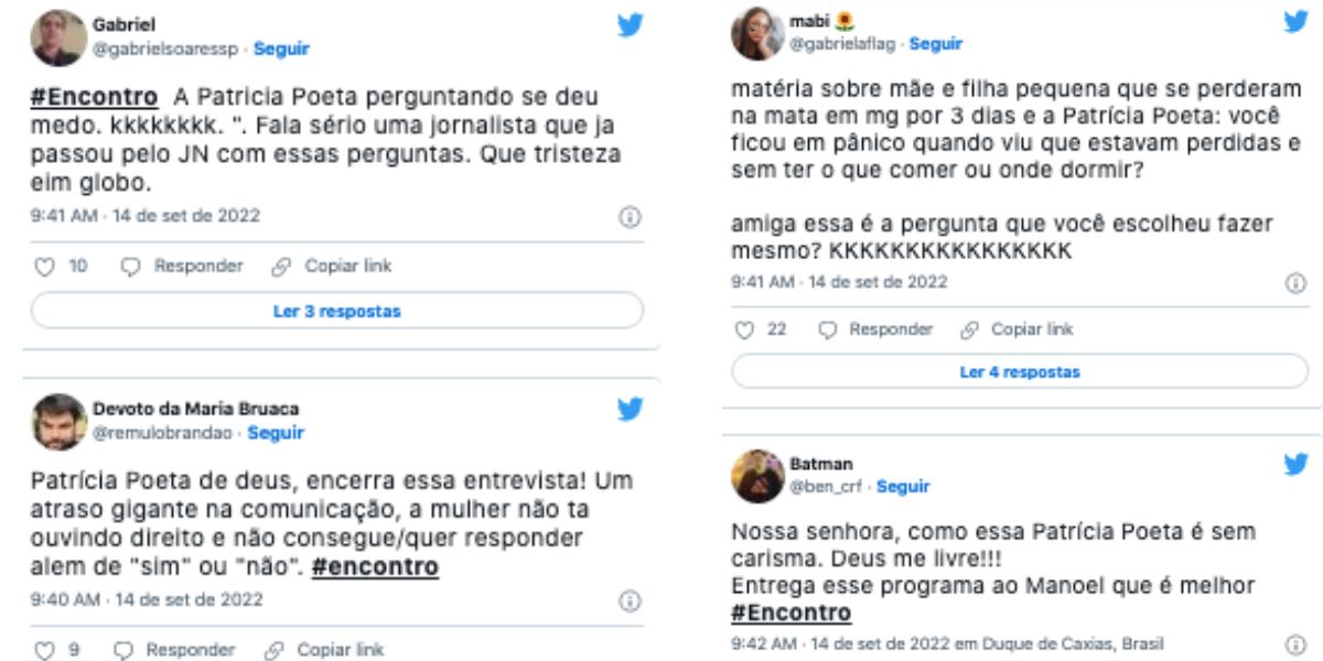 De acordo com público, apresentadora foi insensível com entrevistada 