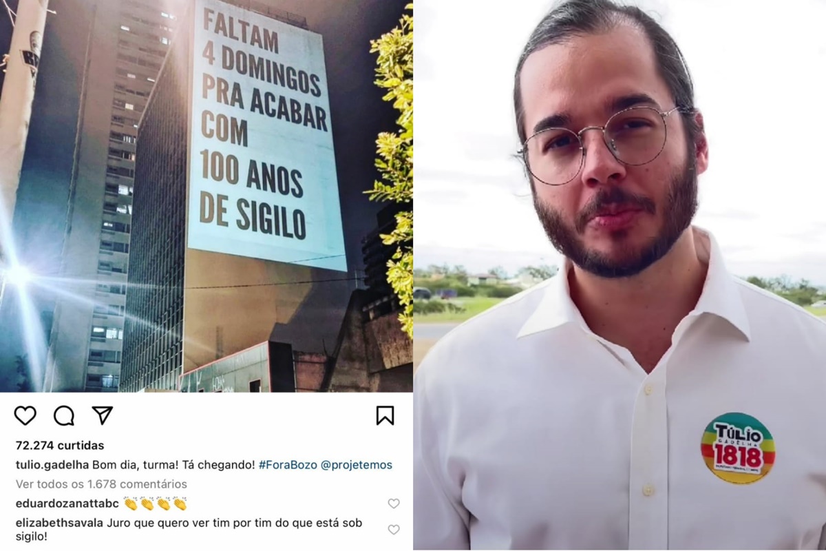 Túlio Gadêlha, em campanha par deputado federal, fala da quebra do sigilo e recebe comentário de apoiadora, Elizabeth Savala 