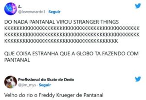 Telespectadores de Pantanal zombaram das cenas escuras e de terror da novela das nove da Globo (Foto: Reprodução / Twitter)