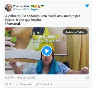 Público de Pantanal ficou em pânico e afirmou que o Velho do Rio incorporou o cramulhão (Foto: Reprodução / Twitter)