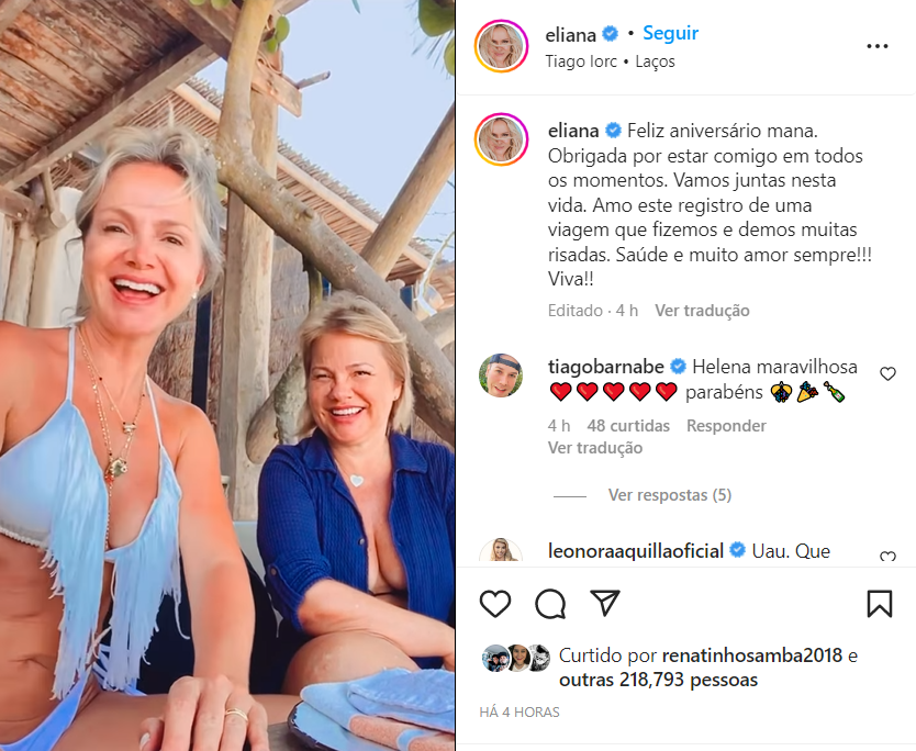 Eliana arrasou nas redes ao lado da irmã Helena (Foto Reprodução/Instagram)