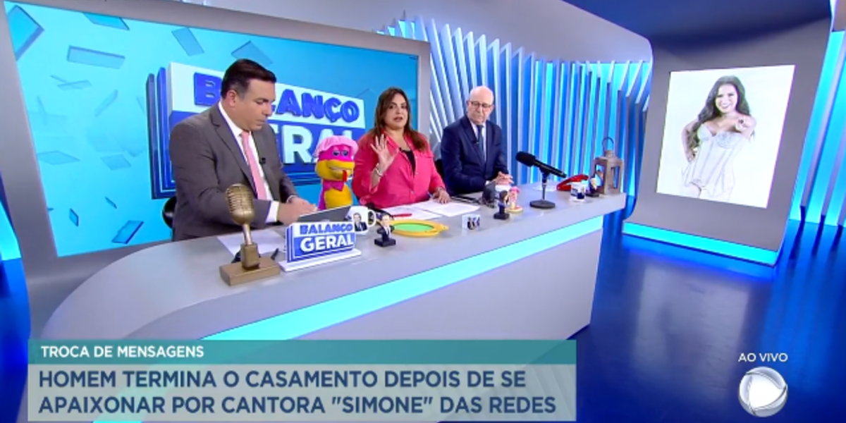 O caso foi noticiado no programa "Balanço Geral" da RecordTv (Foto Reprodução/Twitter)