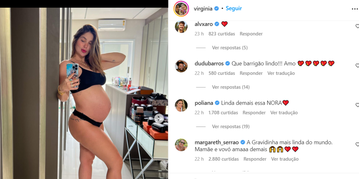 Virginia Fonseca exibe barrigão e recebe chuva de comentários (Foto Reprodução/Internet)