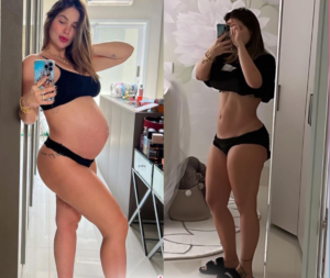 Virginia Fonseca mostrando antes e depois do pós parto (Foto Reprodução/Instagram)