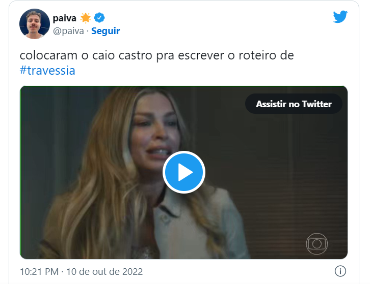 Web reage após cena de Massafera em Travessia (Foto Reprodução/Twitter)