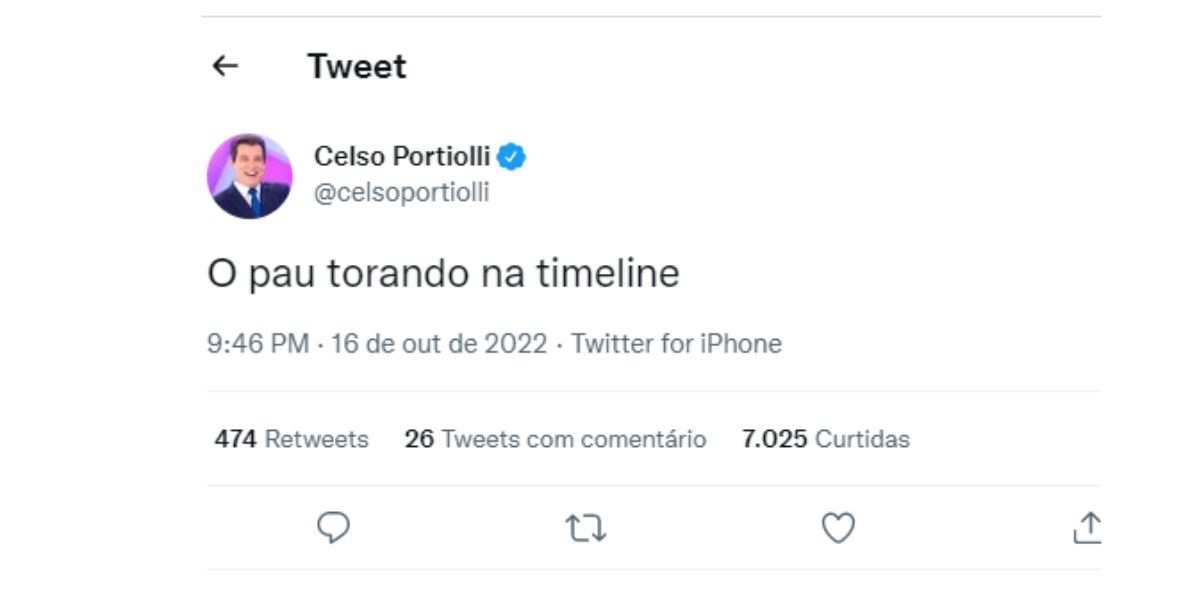 Celso Portiolli faz comentário sobre debate da Band