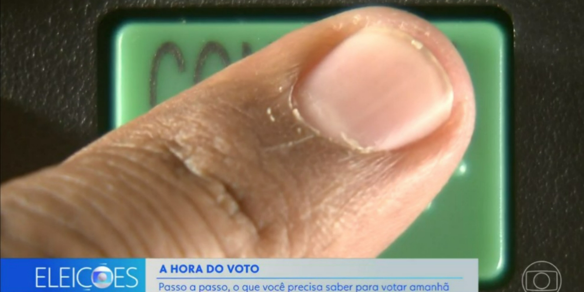 "Jornal Hoje" mostrou passo a passo para eleições de amanhã (Foto: Reprodução/TV Globo)