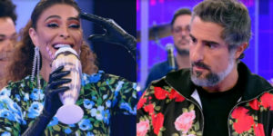 Marcos Mion desafiou Juliana Paes a cantar (Foto: Reprodução/TV Globo)