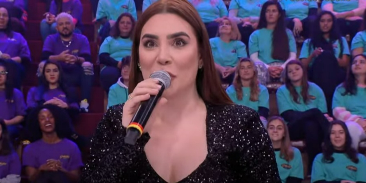 Naiara Azevedo foi jurada de quadro no programa de Faustão (Foto: Reprodução/Band)